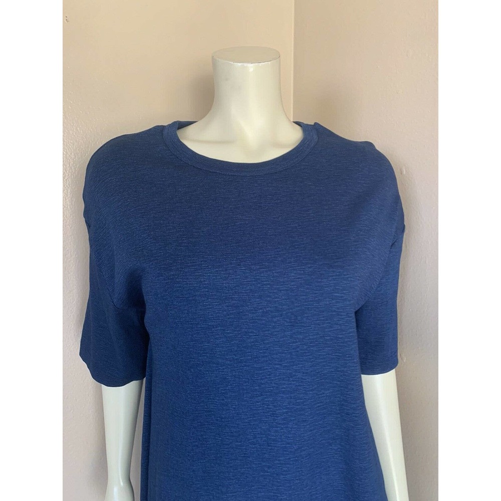 COS Blue Tunic Dress S XS Womens Short Sleeve Thick Cotton Lagenlook Oversized - Picture 2 of 12